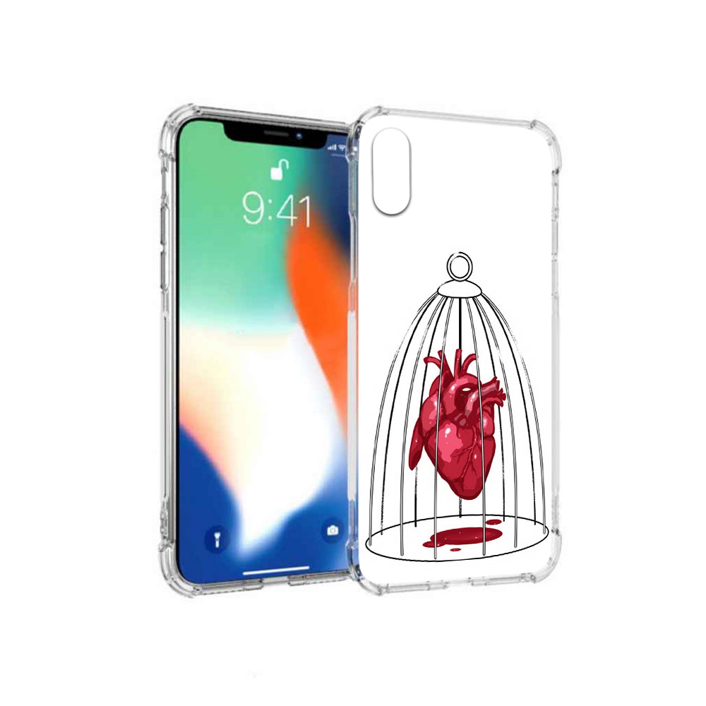 

Чехол MyPads Tocco для Apple iPhone X сердце в клетке (PT94261.606.597), Прозрачный, Tocco