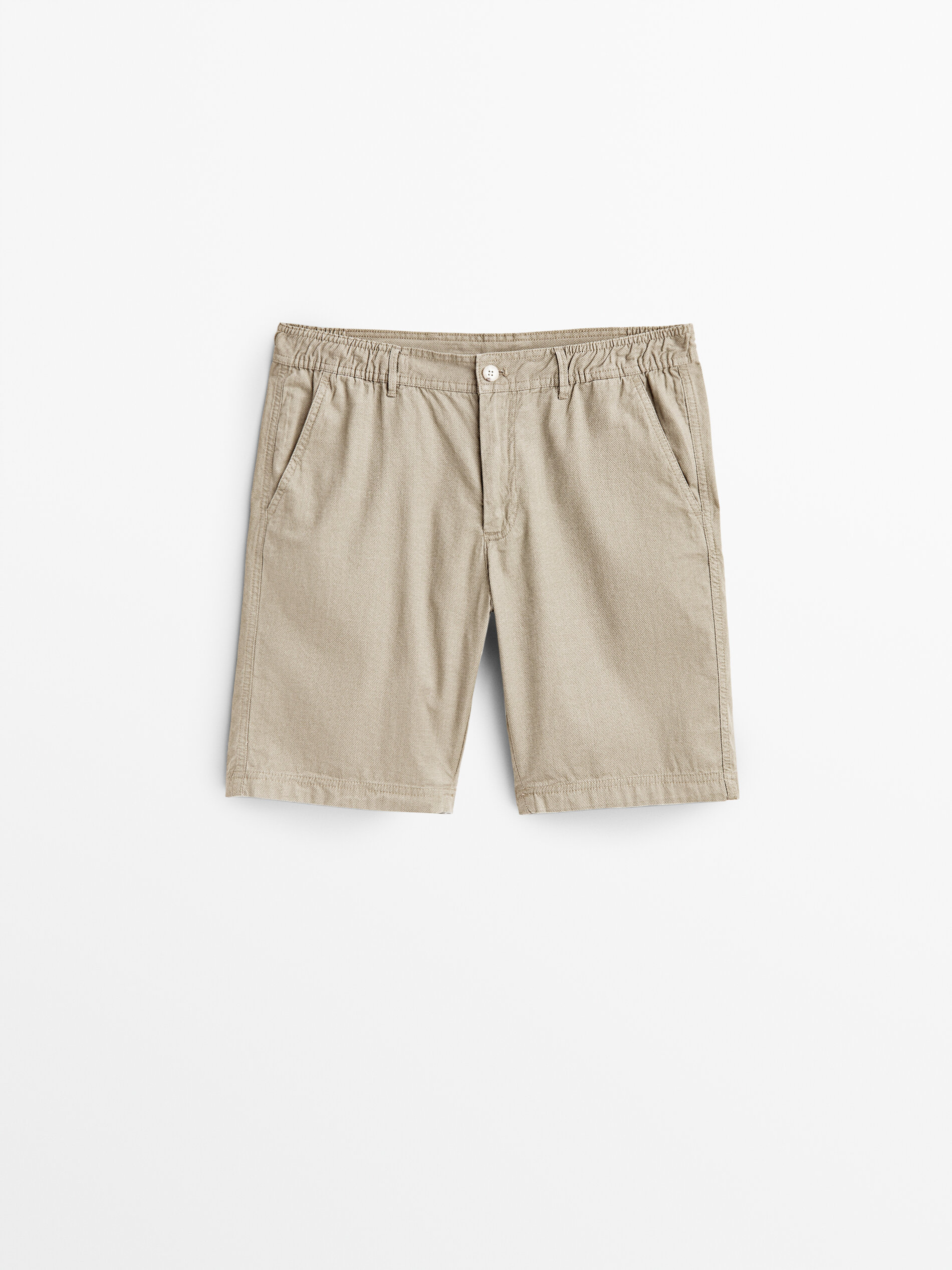 

Шорты мужские Massimo Dutti 02908068710 бежевые 38, 02908068710