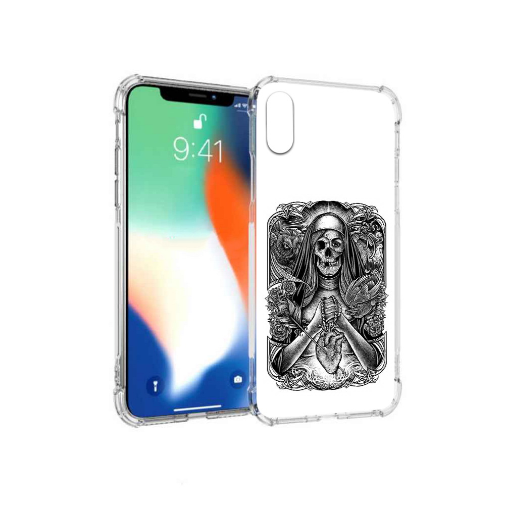 

Чехол MyPads Tocco для Apple iPhone X скелет с сердцем (PT94261.606.603), Прозрачный, Tocco