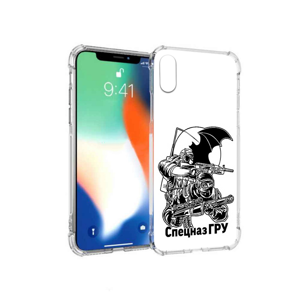 

Чехол MyPads Tocco для Apple iPhone X спецназ гру (PT94261.606.618), Прозрачный, Tocco
