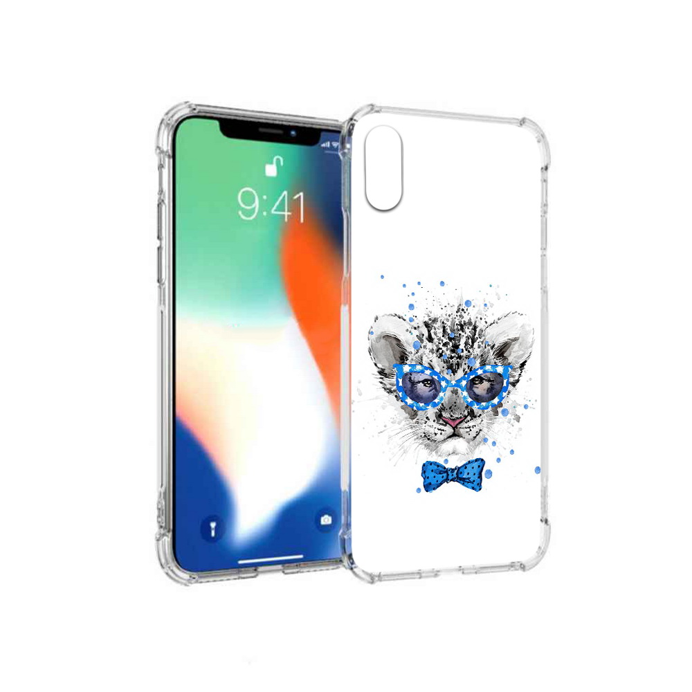 

Чехол MyPads Tocco для Apple iPhone X тигренок с бабочкой (PT94261.606.642), Прозрачный, Tocco