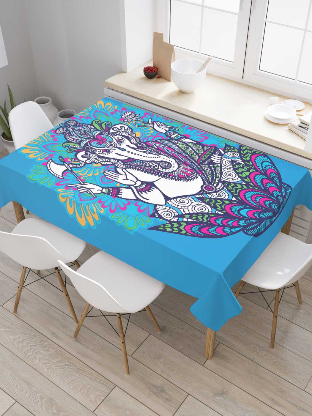 

Скатерть прямоугольная JoyArty "Божественные знания" из сатена, 120x145 см, Божественные знания