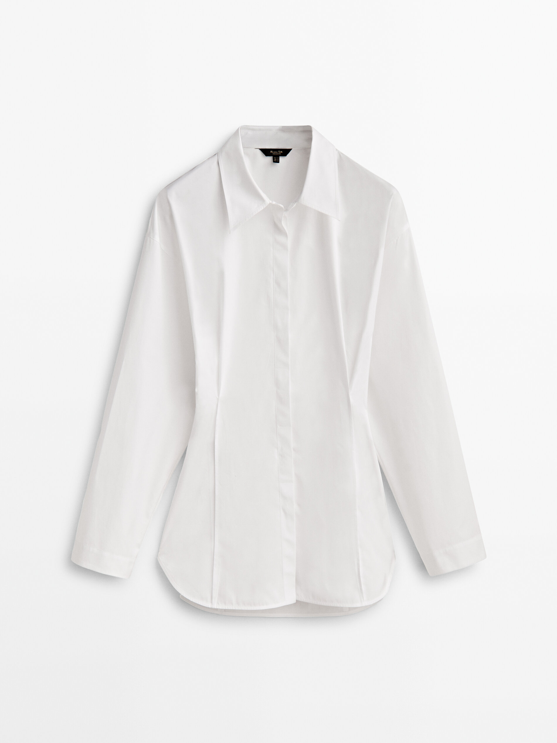 

Рубашка женская Massimo Dutti 05192570250 белая S, 05192570250