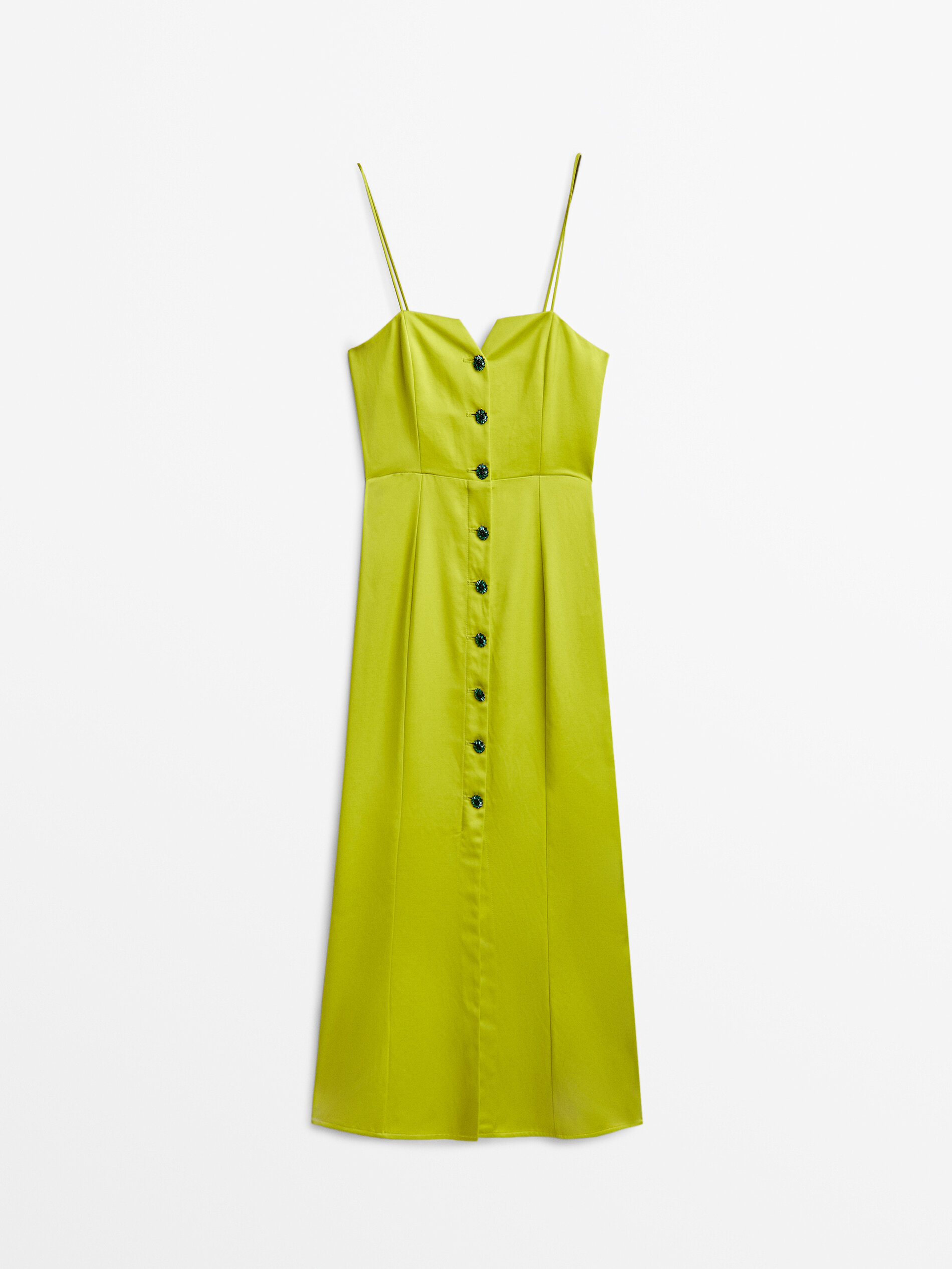 

Платье женское Massimo Dutti 09214954520 зеленое S, 09214954520
