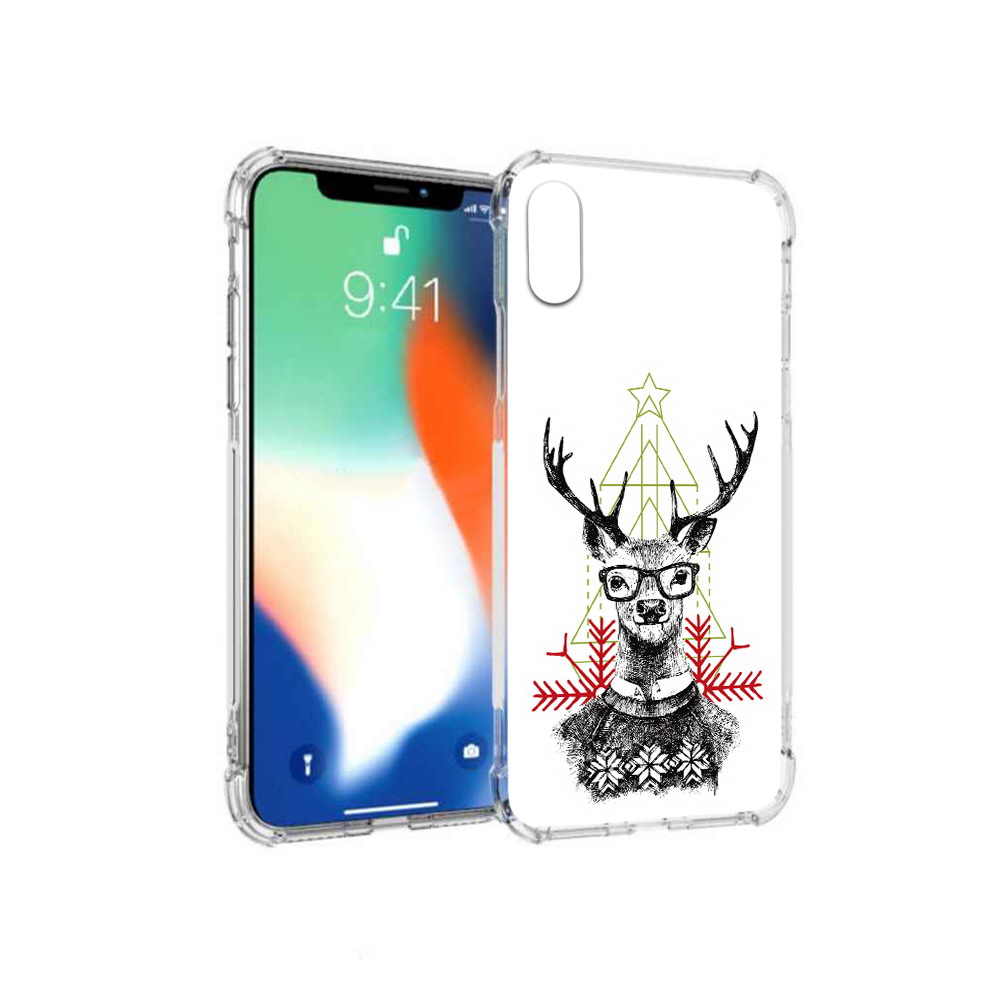 

Чехол MyPads Tocco для Apple iPhone X умный олень (PT94261.606.652), Прозрачный, Tocco