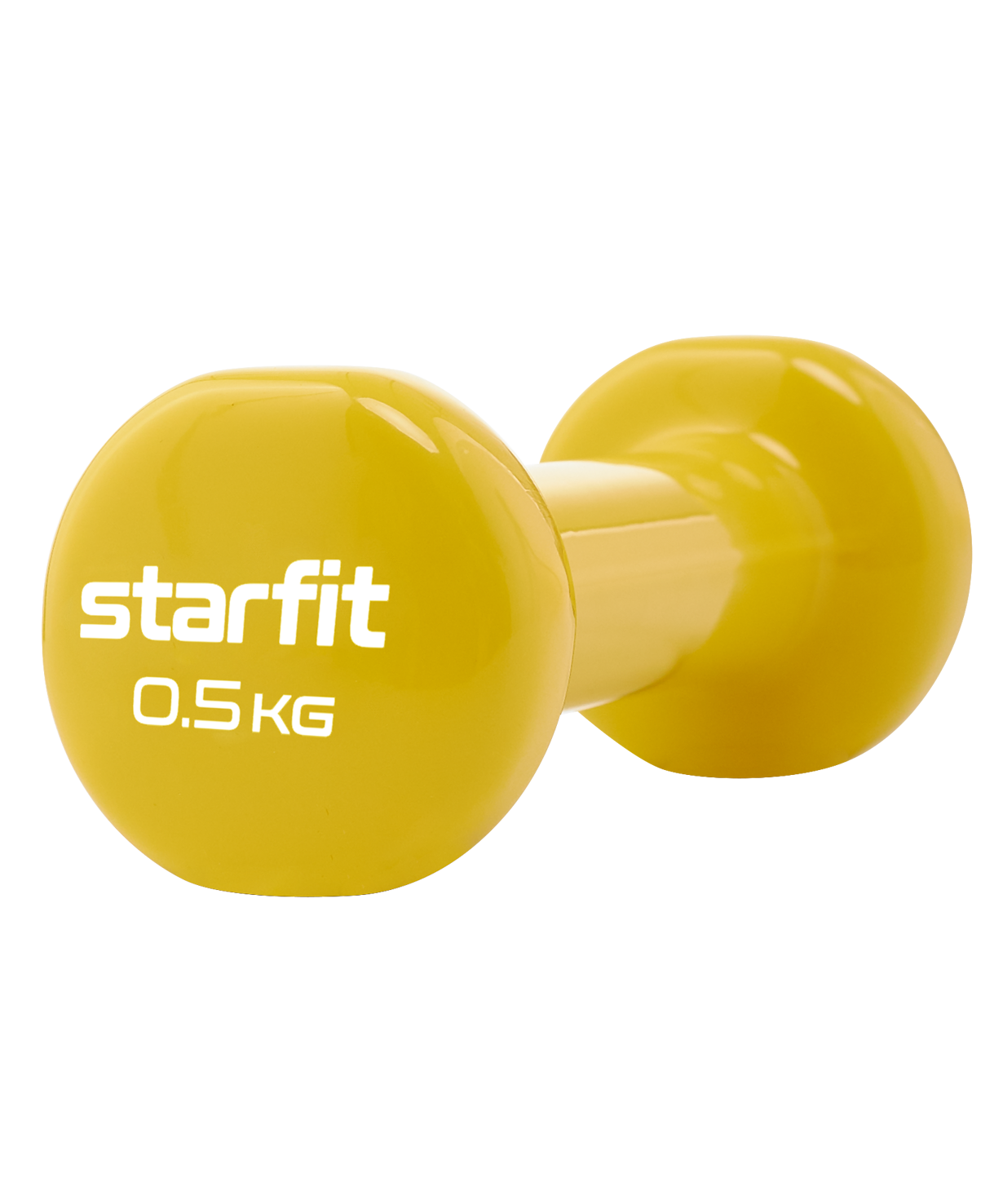 фото Гантель виниловая starfit core db-101, 0,5 кг, желтый