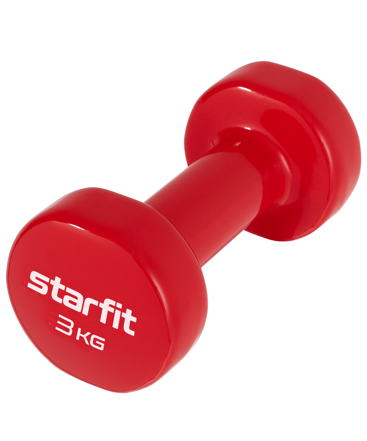 Неразборная гантель виниловая StarFit DB-101 1 x 3 кг, красный
