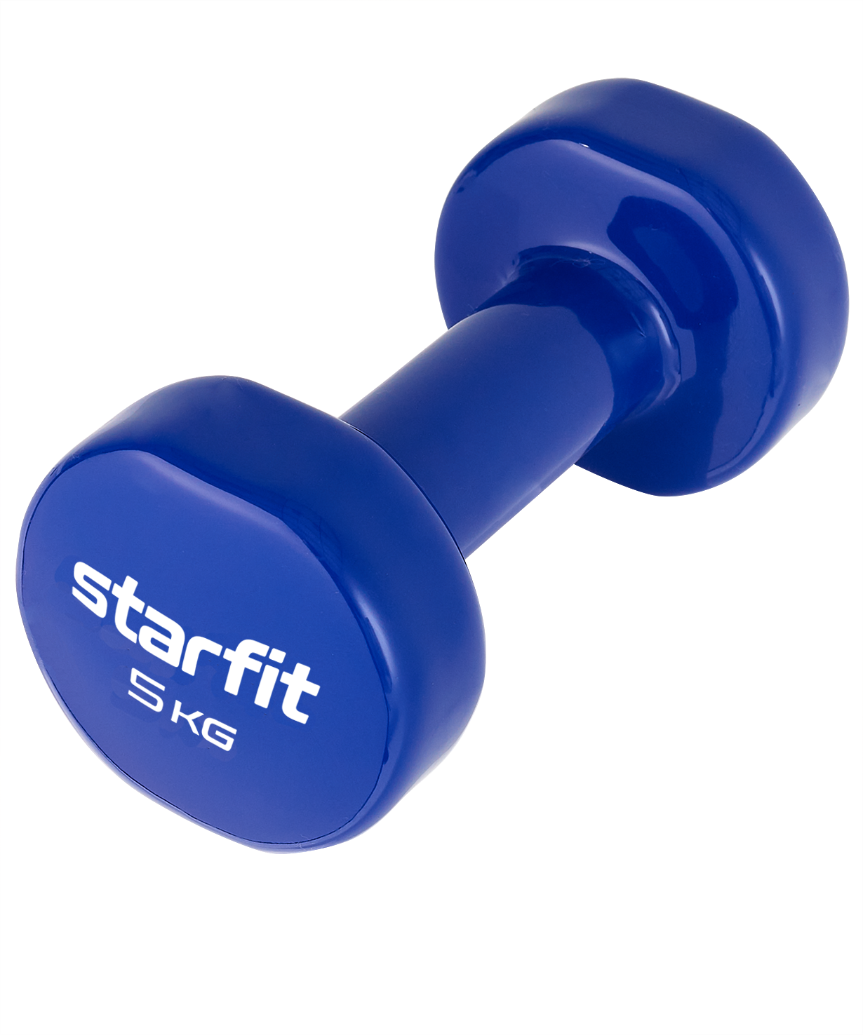 фото Гантель виниловая starfit core db-101, 5 кг, темно-синий