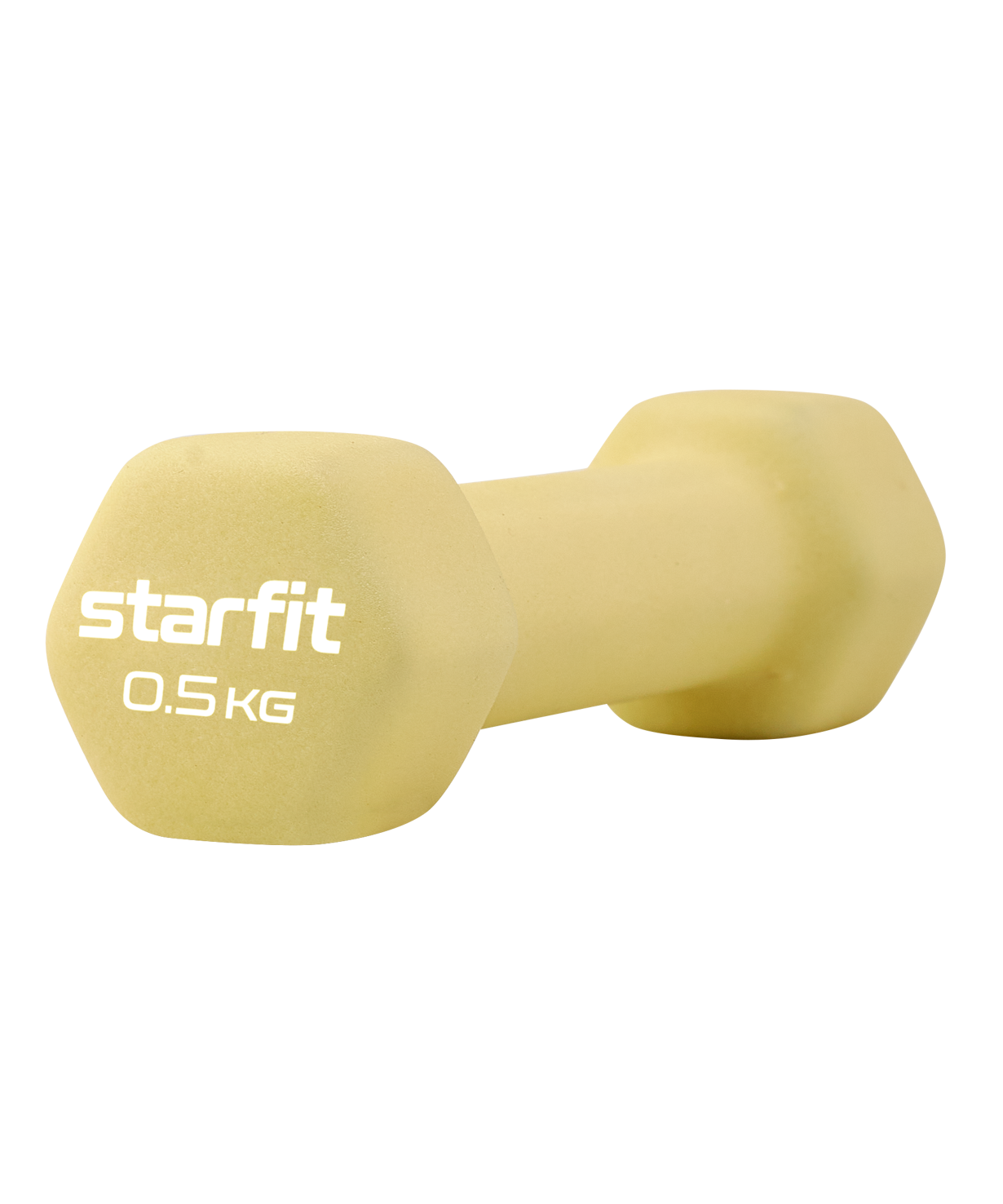 Неразборная гантель неопреновая StarFit DB-201 1 x 0,5 кг, желтый