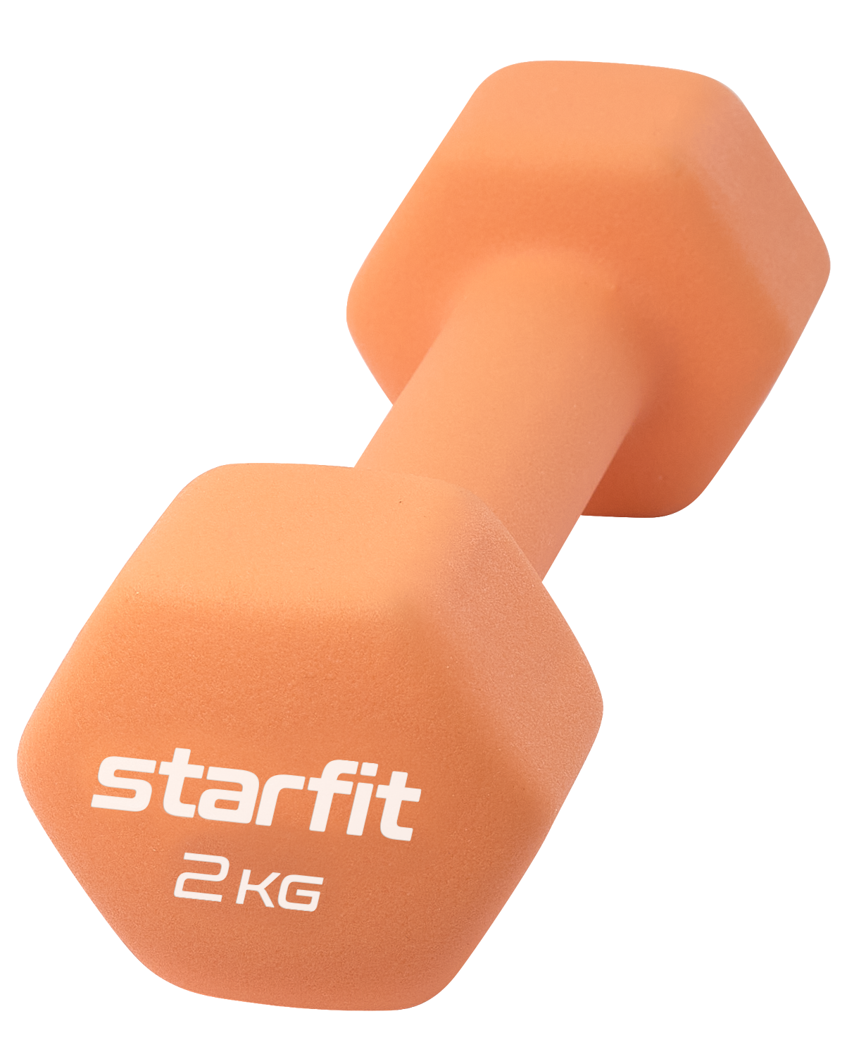 Неразборная гантель неопреновая StarFit DB-201 1 x 2 кг, оранжевый