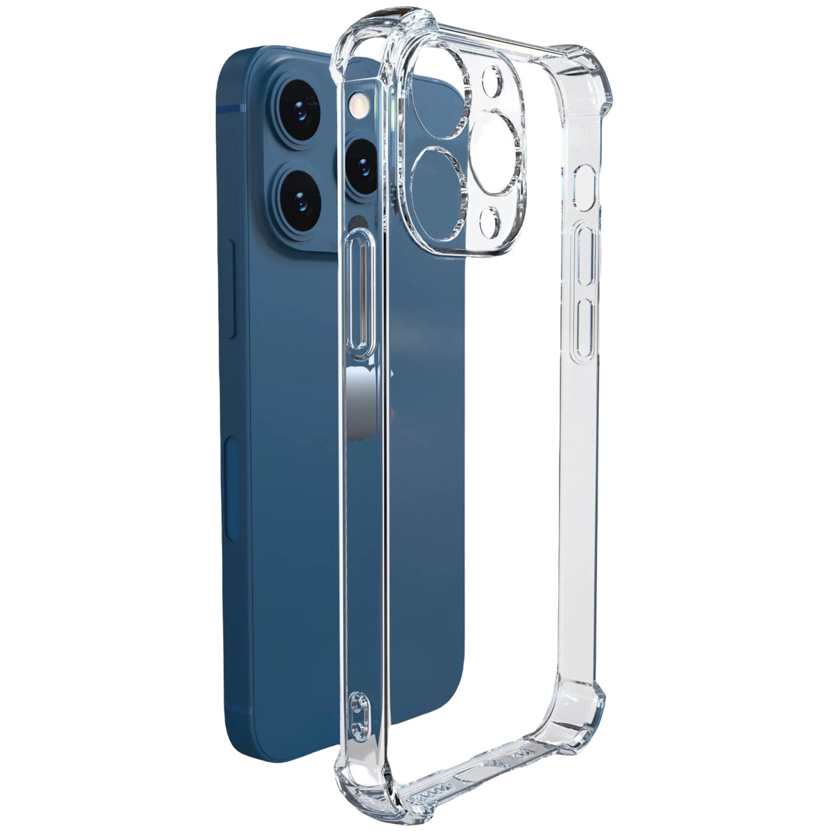 

Чехол силиконовый противоударный для iPhone 13 Pro Max 6.7" с защитой для камер Lux Series, Прозрачный, Apple iPhone 13 Pro Max