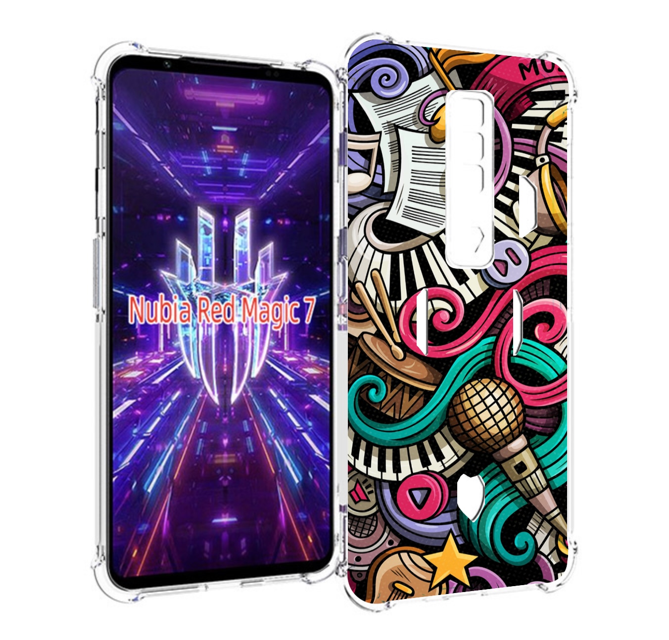 

Чехол MyPads любимая-музыка для ZTE Nubia Red Magic 7, Прозрачный, Tocco