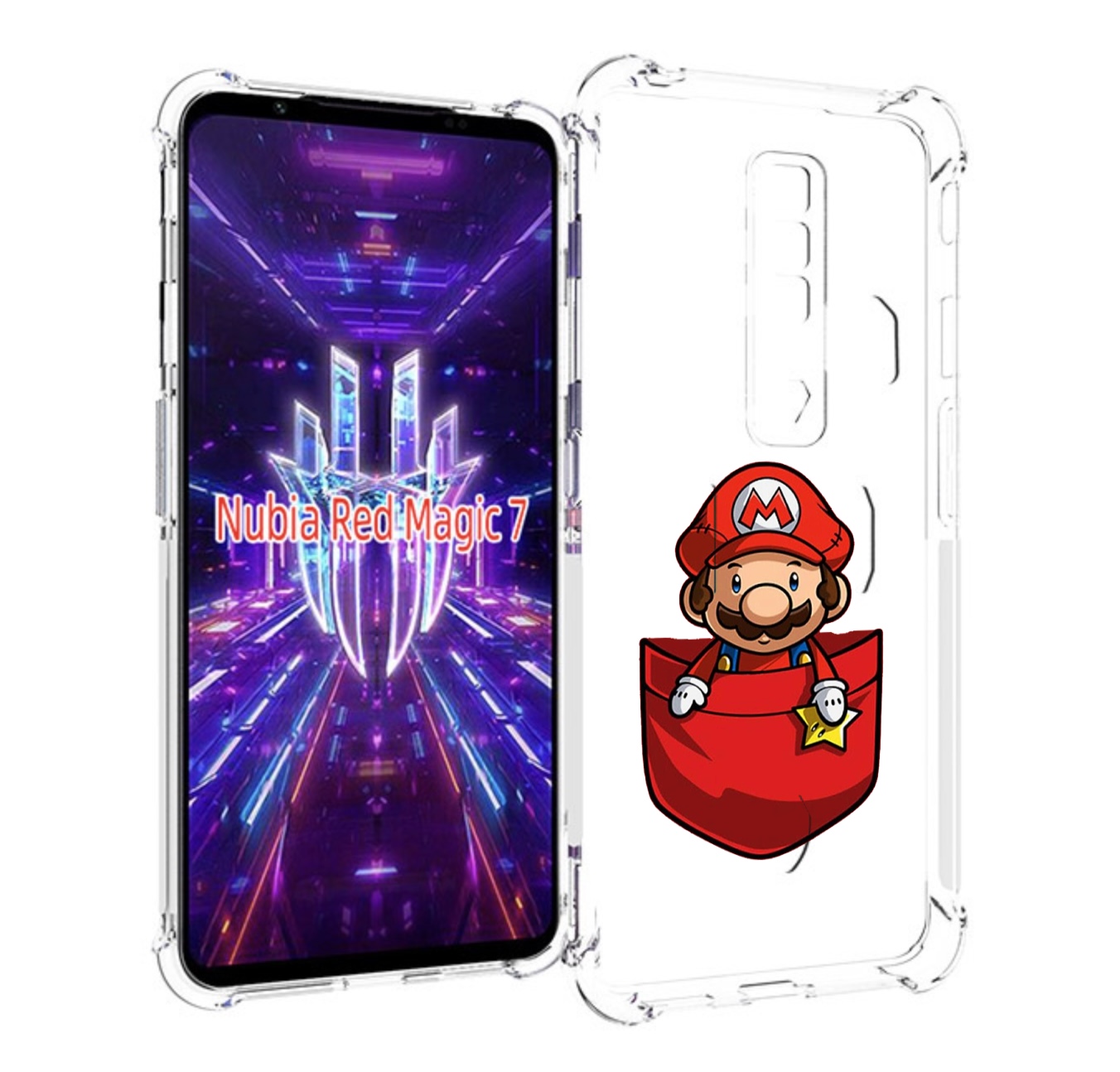 

Чехол MyPads марио в кармашке детский для ZTE Nubia Red Magic 7, Прозрачный, Tocco