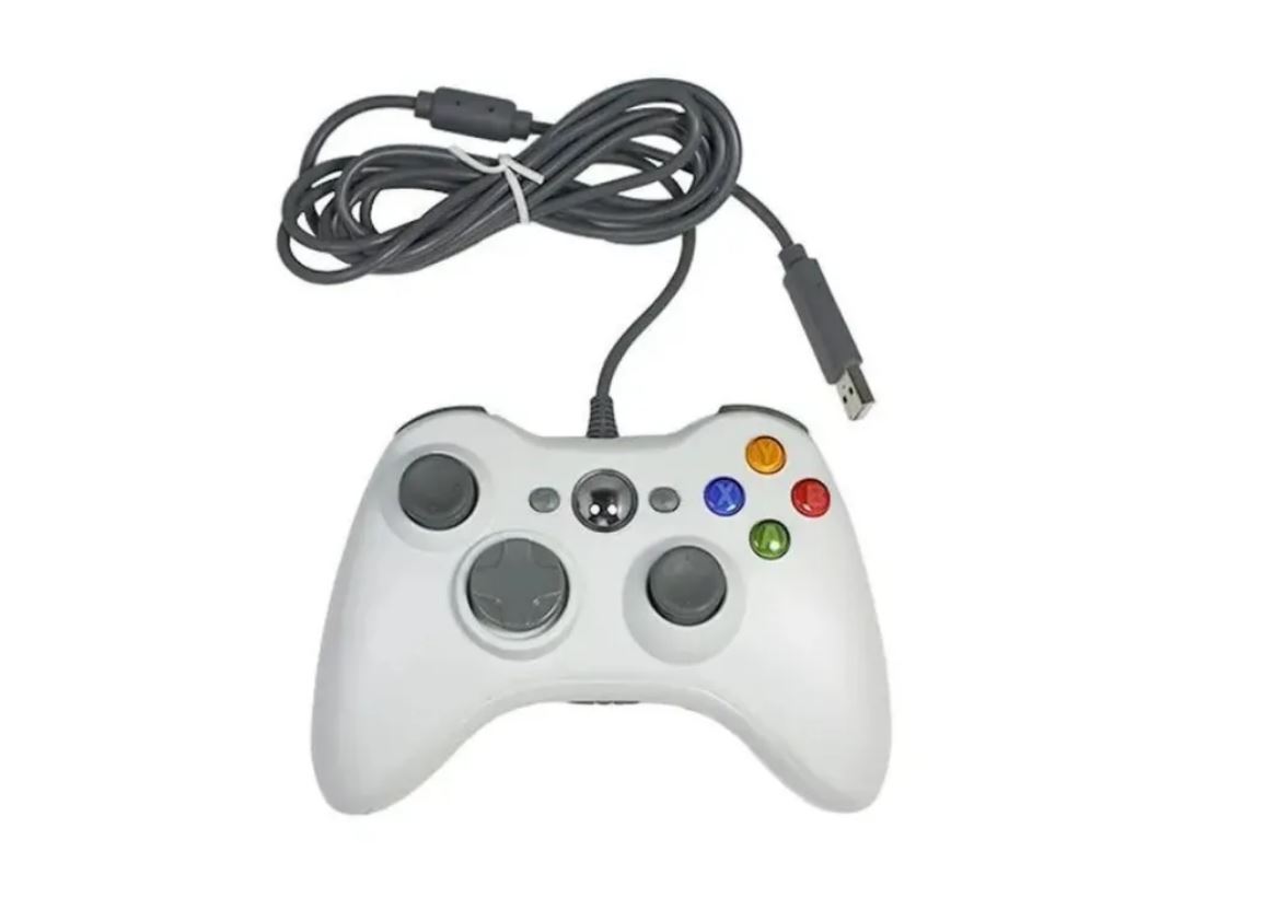 Геймпад проводной NoBrand для Xbox 360/PC, белый