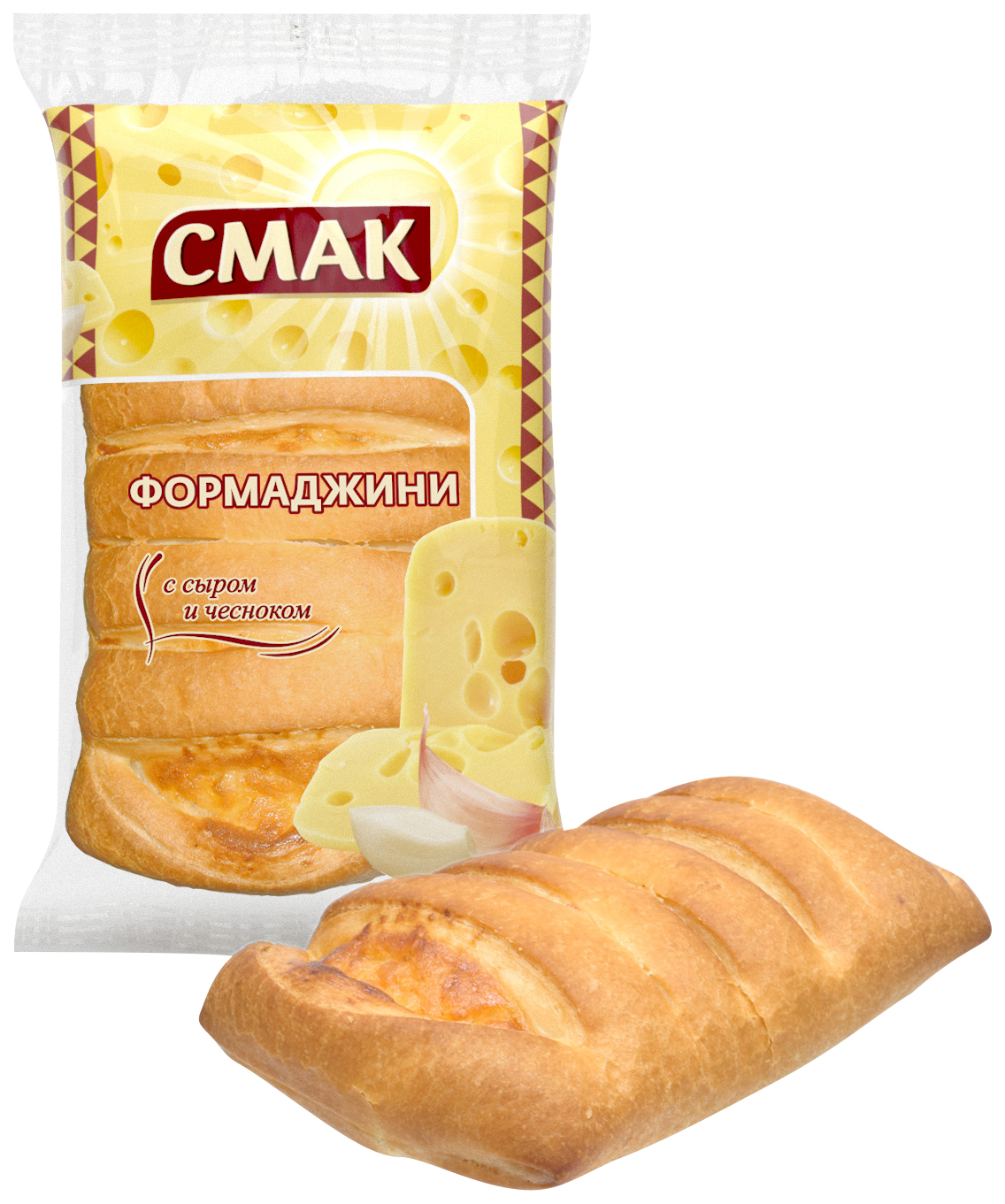 

Слойка Смак Формаджини с сыром и чесноком 80 г