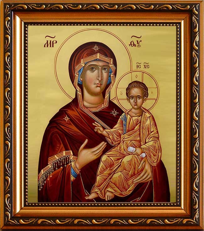 

Люблинская икона Божьей Матери на холсте.