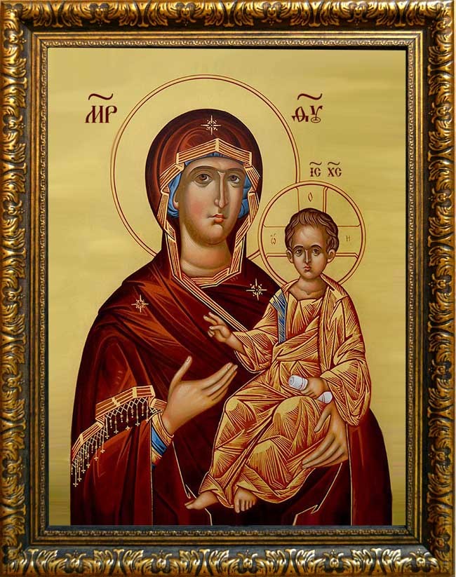 

Люблинская икона Божьей Матери на холсте.