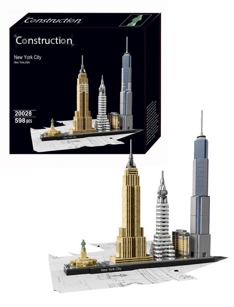 

Конструктор Lepin 20028 Архитектура Нью-Йорк 598 деталей