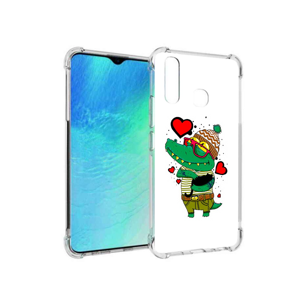 

Чехол MyPads Tocco для Vivo Y19 Влюбленный крокодил (PT140444.419.48), Прозрачный, Tocco