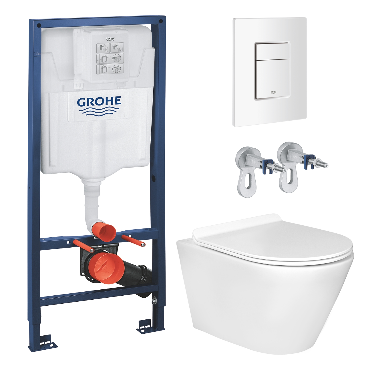 Комплект инсталляции GROHE с унитазом Aquatek АЛЬФА и сиденьем с микролифтом (NW0198) 600021915653