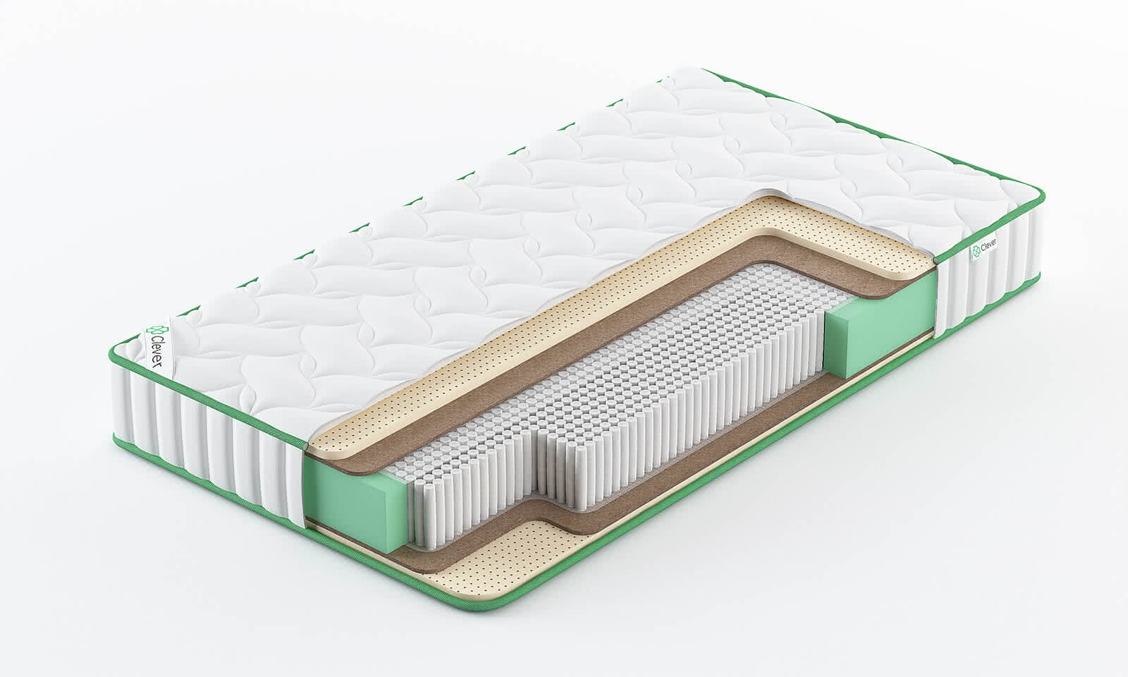 

Матрас Clever Nature S2000 135x186, Белый, CLEVER NATURE S2000