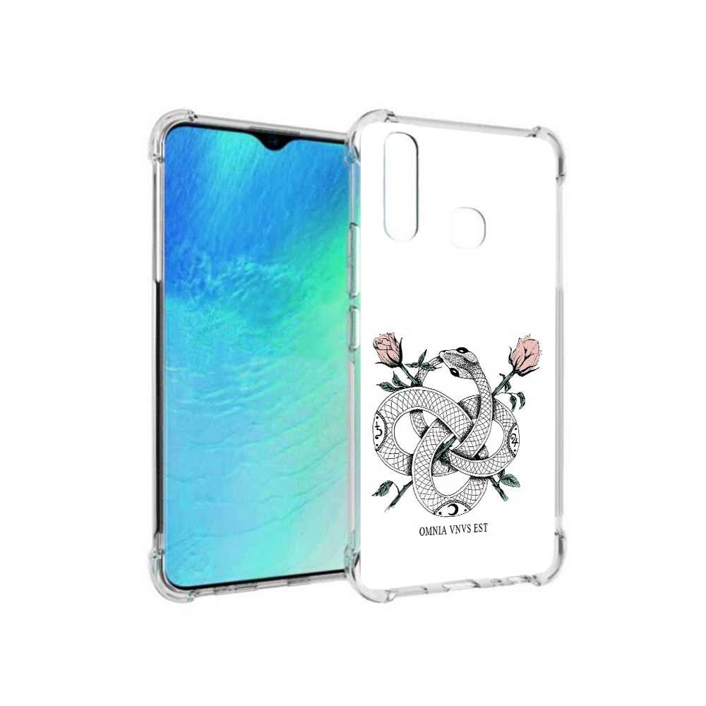 

Чехол MyPads Tocco для Vivo Y19 нарисованная змея абстракция (PT140444.419.502), Прозрачный, Tocco