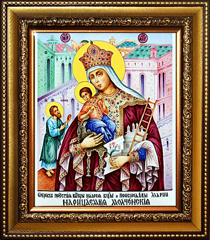 

Молченская икона Божьей Матери на холсте.