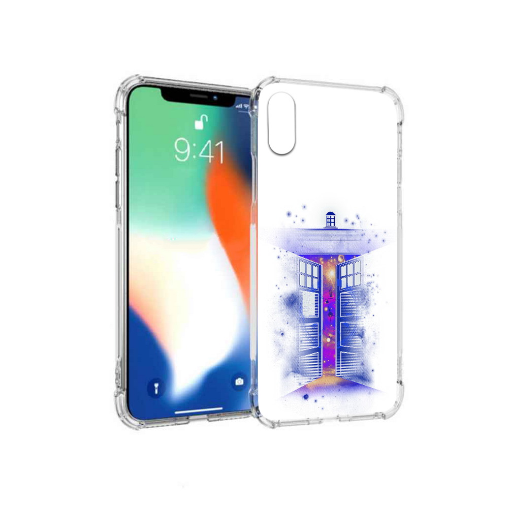 Чехол MyPads Tocco для Apple iPhone X фиолетовый уголок абстракция (PT94261.606.659)