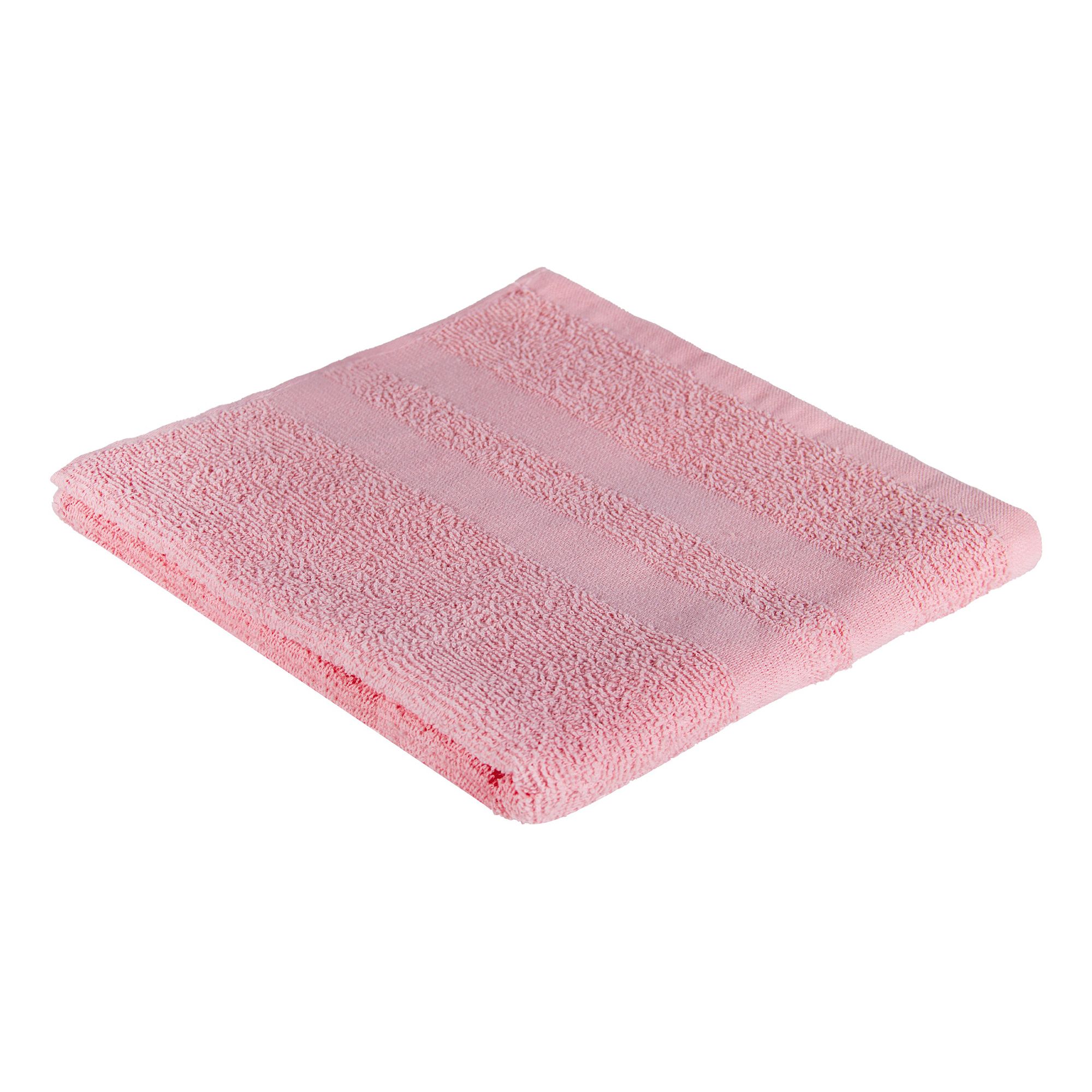 Полотенце Каждый День 50x90 см хлопковое розовое