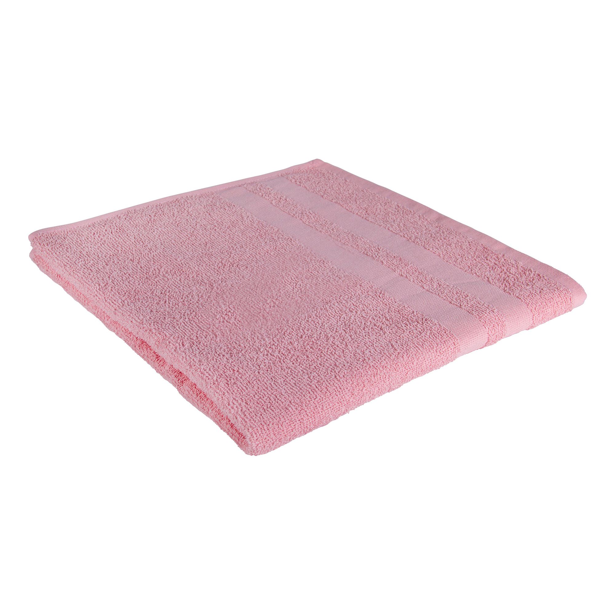 Полотенце Каждый День 70x130 см хлопковое розовое