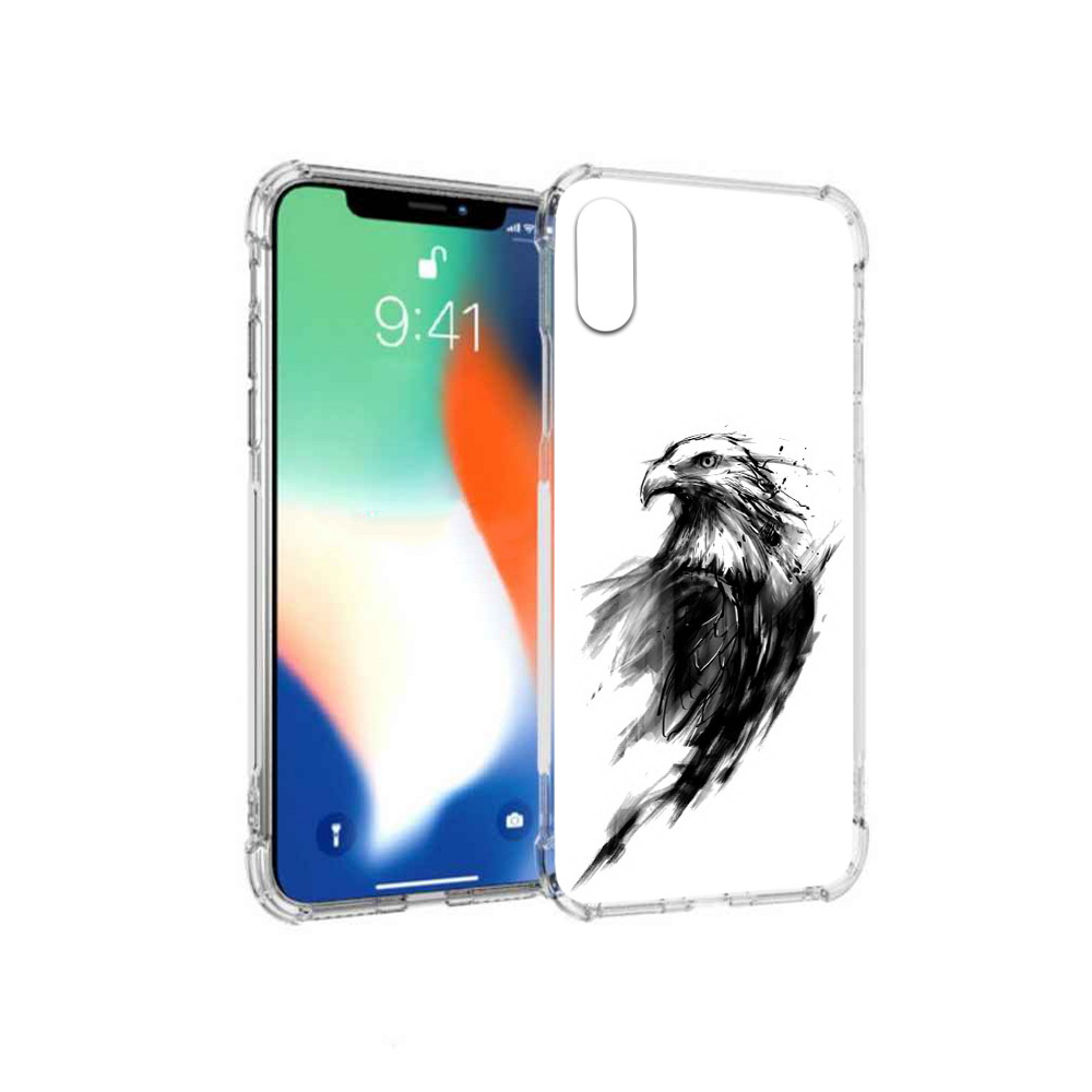 

Чехол MyPads Tocco для Apple iPhone X чб птица (PT94261.606.670), Прозрачный, Tocco