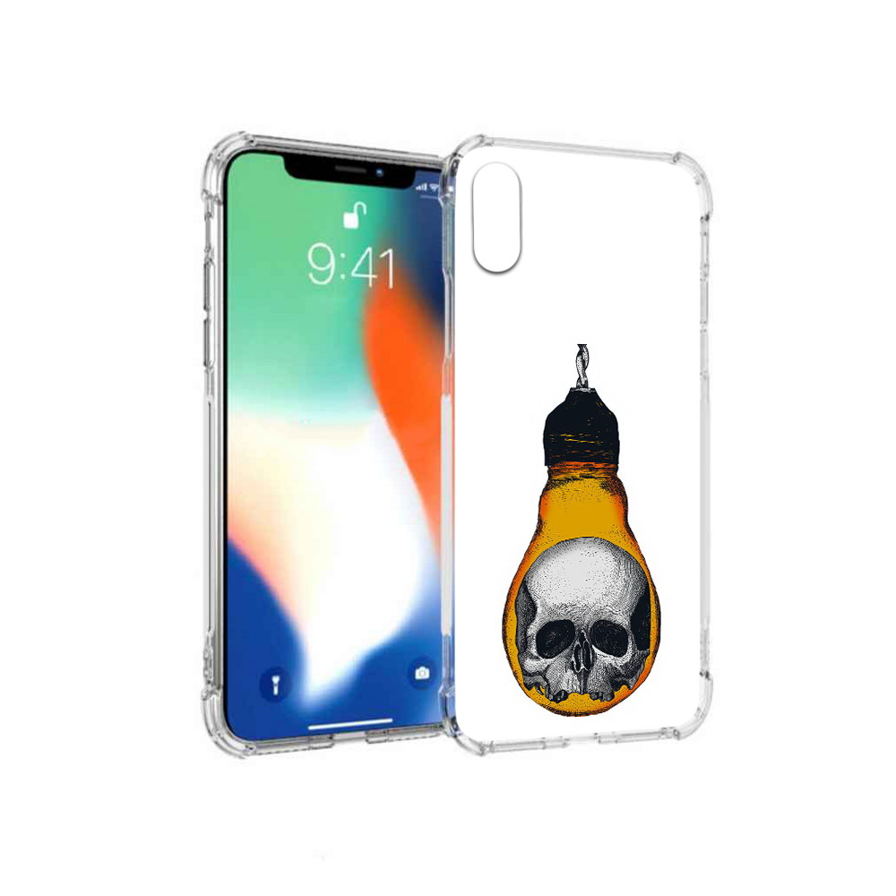 

Чехол MyPads Tocco для Apple iPhone X череп в лампочке (PT94261.606.676), Прозрачный, Tocco