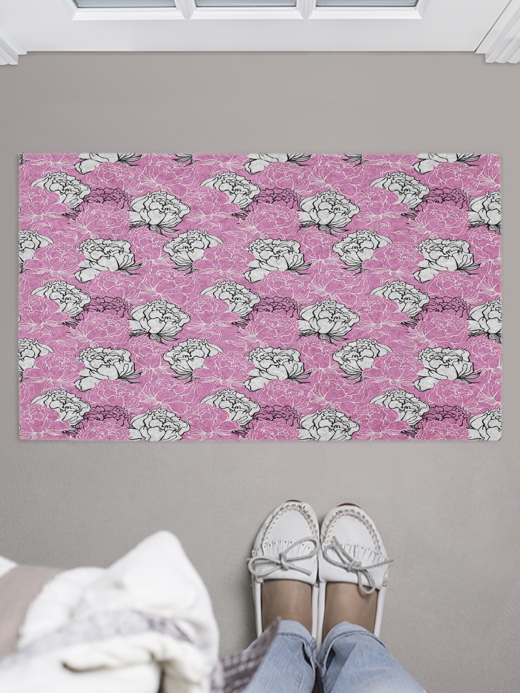 

Придверный коврик в прихожую для обуви, на резиновой основе, 75x45 см door_55117 JoyArty