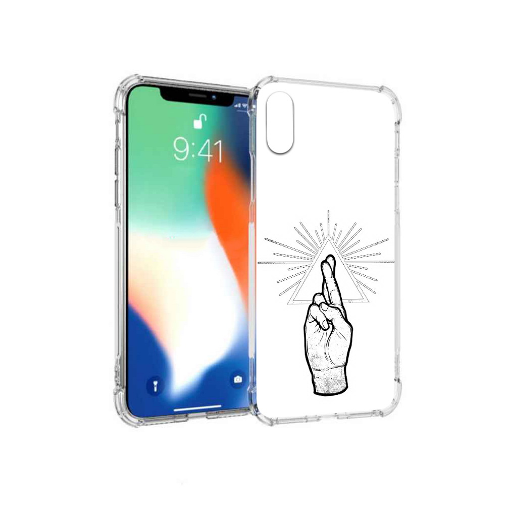

Чехол MyPads Tocco для Apple iPhone X черно белая рука (PT94261.606.681), Прозрачный, Tocco