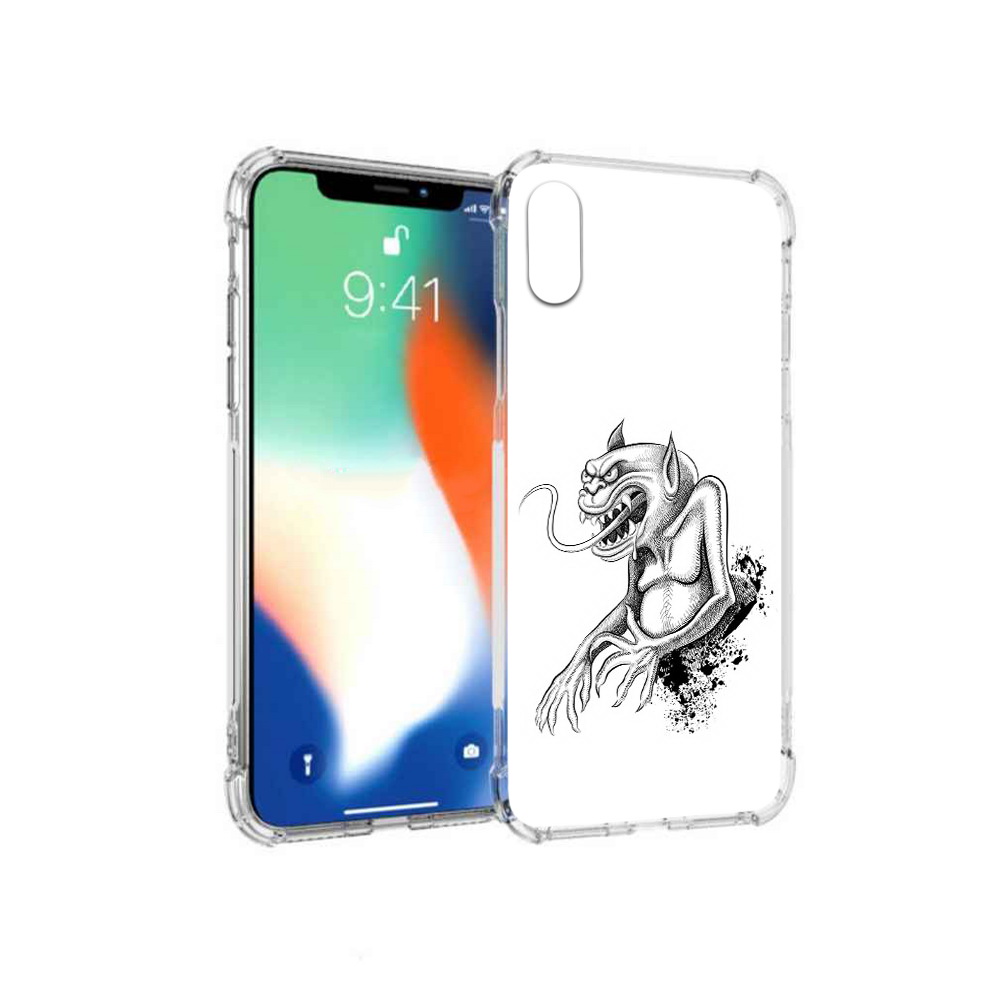 

Чехол MyPads Tocco для Apple iPhone X чорт (PT94261.606.692), Прозрачный, Tocco