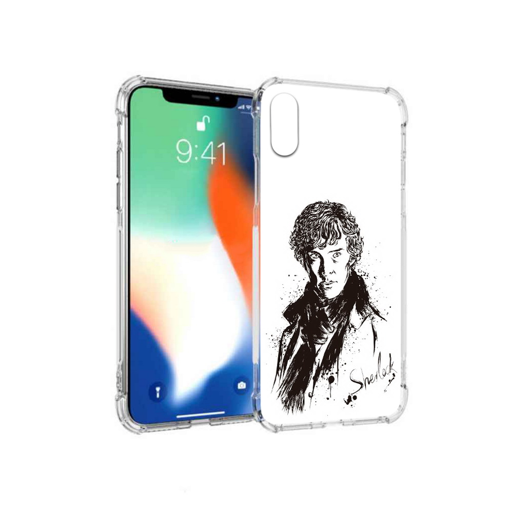 

Чехол MyPads Tocco для Apple iPhone X шерлок холмс портрет (PT94261.606.698), Прозрачный, Tocco