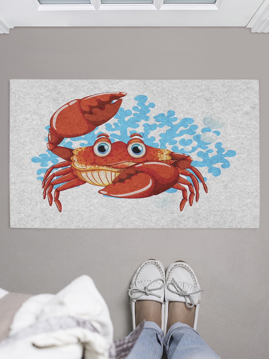 

Придверный коврик в прихожую для обуви, на резиновой основе, 75x45 см door_55216 JoyArty