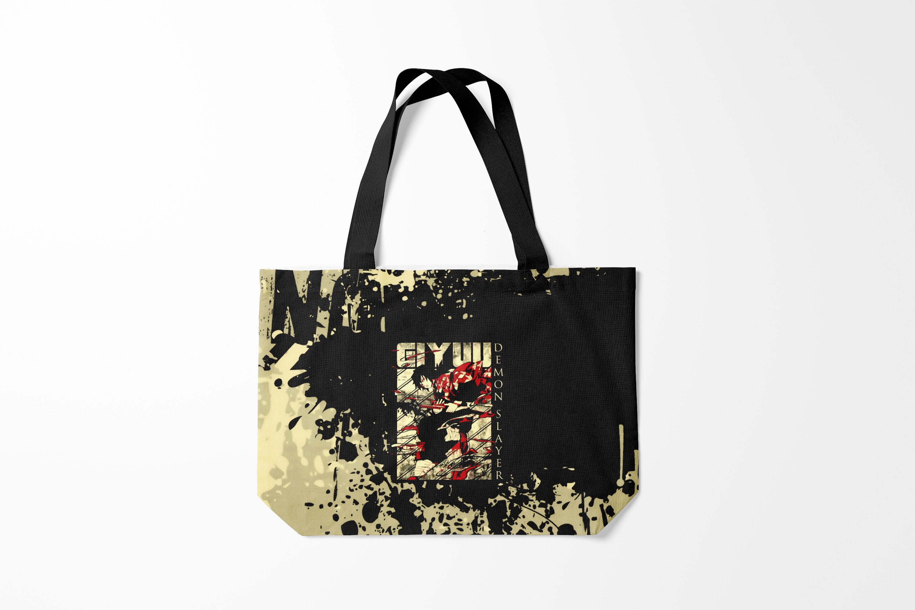 

Сумка шoппер унисекс Burnettie Клинок рассекающий демонов GIYU Demon Slayer, черный, Клинок рассекающий демонов GIYU Demon Slayer