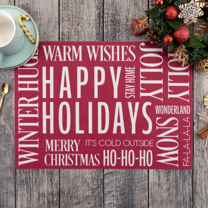 

Салфетка на стол "Happy Holidays" 40х29 см
