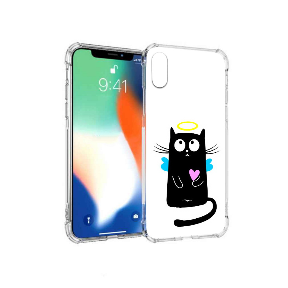 

Чехол MyPads Tocco для Apple iPhone X Кот ангелок (PT94261.606.96), Прозрачный, Tocco