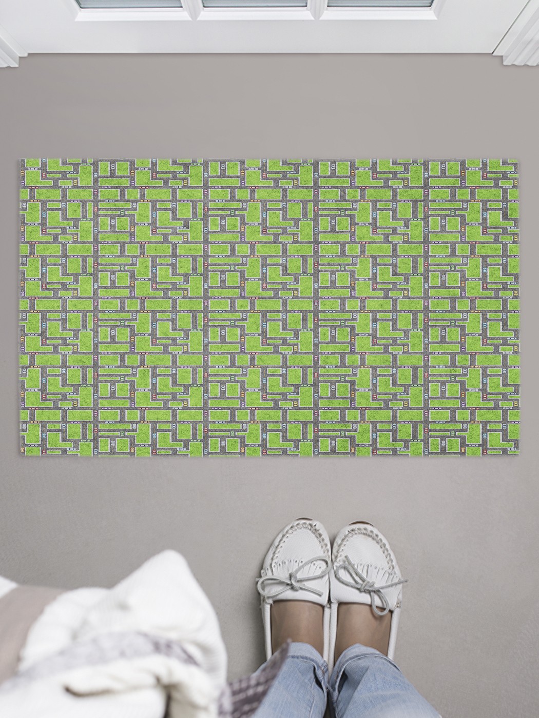 

Придверный коврик в прихожую для обуви, на резиновой основе, 75x45 см door_55247 JoyArty