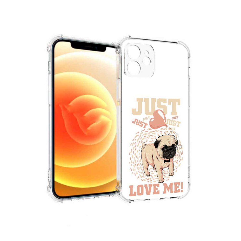 

Чехол MyPads Tocco для Apple iPhone 12 Люби меня (PT157543.607.109), Прозрачный, Tocco