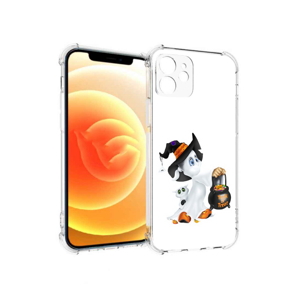 

Чехол MyPads Tocco для Apple iPhone 12 Маленький призрак (PT157543.607.113), Прозрачный, Tocco