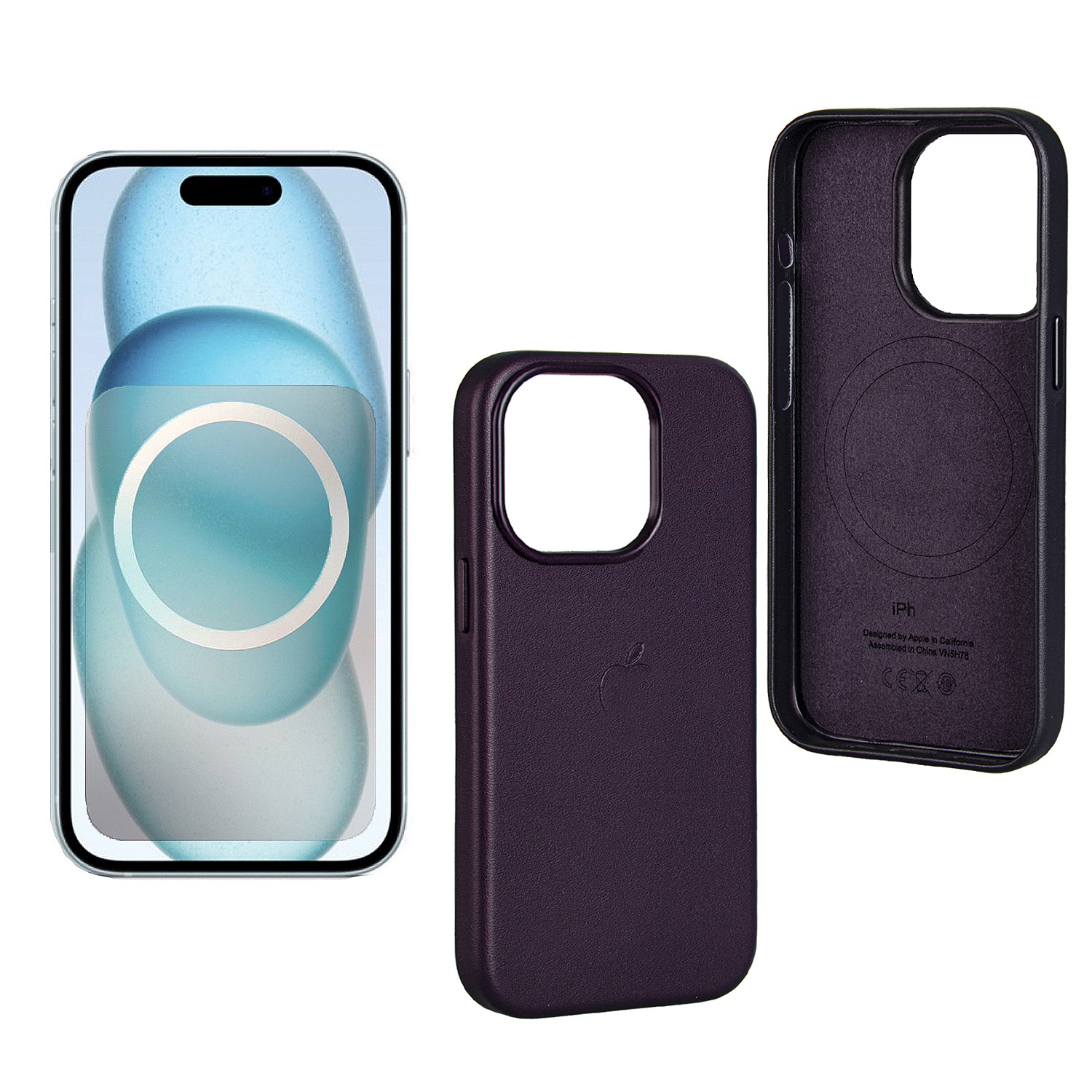 

Чехол для iPhone 15 Pro Leather Case c LOGO Purple (IS016251), Фиолетовый, Чехол для iPhone 15 Pro Leather Case c LOGO Purple (IS016251)