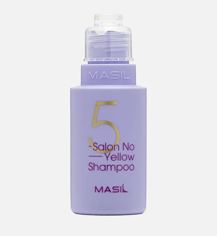 Шампунь Masil против желтизны волос 50 мл шампунь для нейтрализации желтизны с экстрактом орхидеи и инжира colorlast shampoo