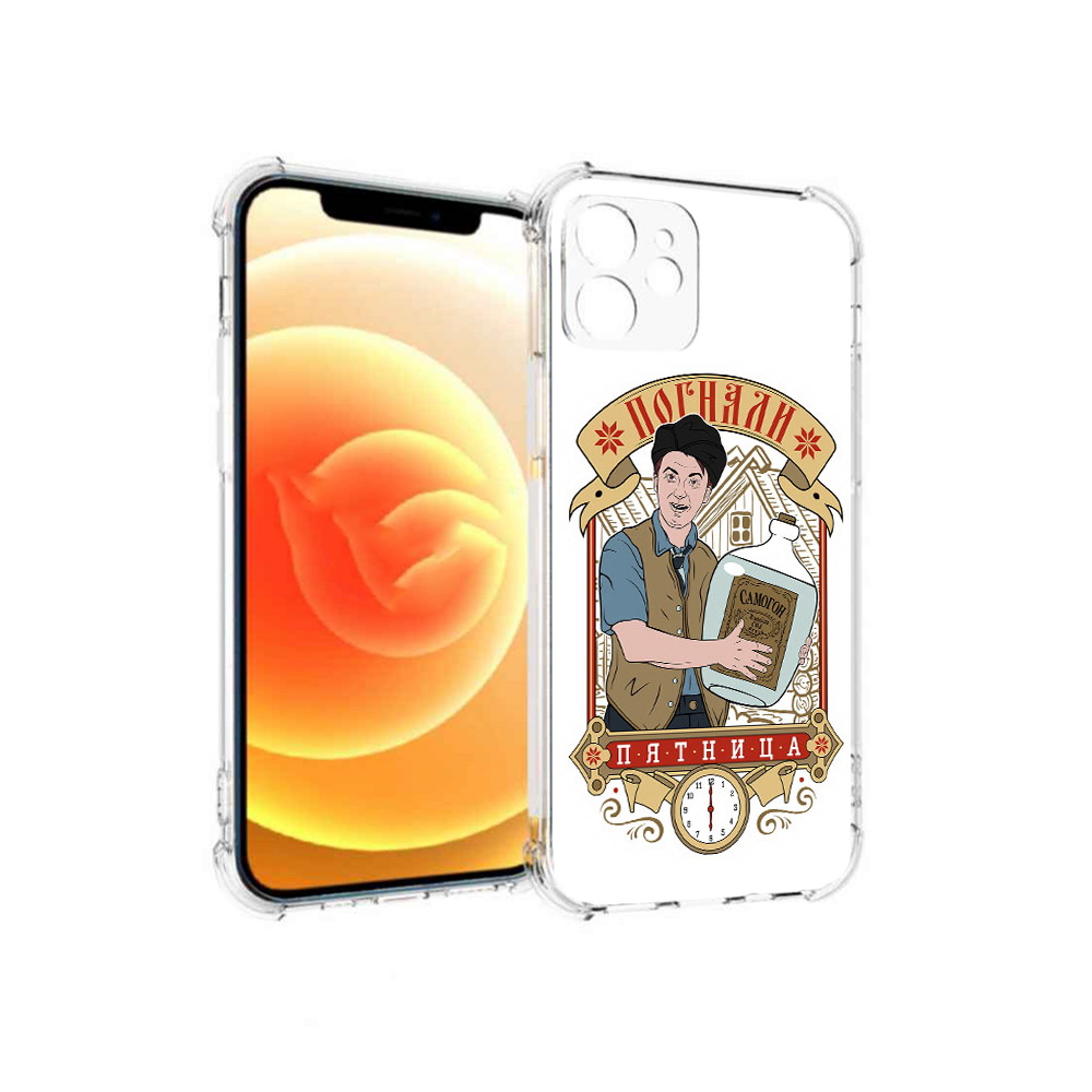 

Чехол MyPads Tocco для Apple iPhone 12 Погнали пятница (PT157543.607.137), Прозрачный, Tocco