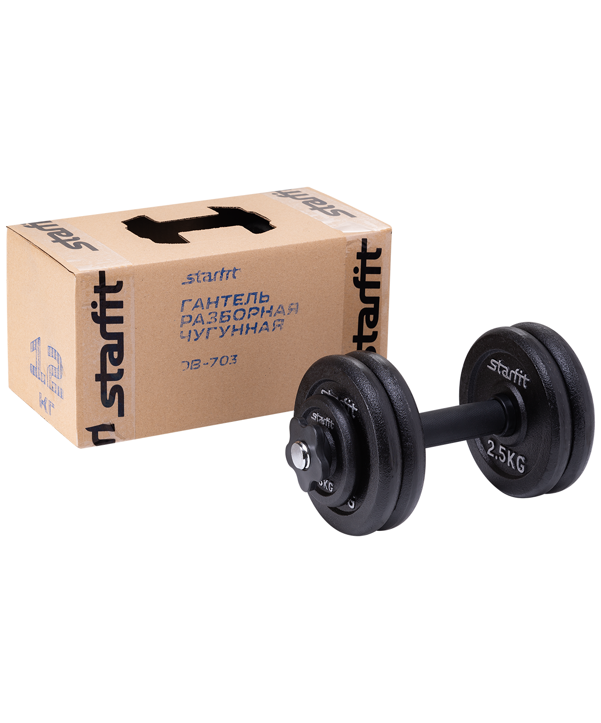 

Гантель разборная чугунная в коробке Starfit Db-713, 12 кг