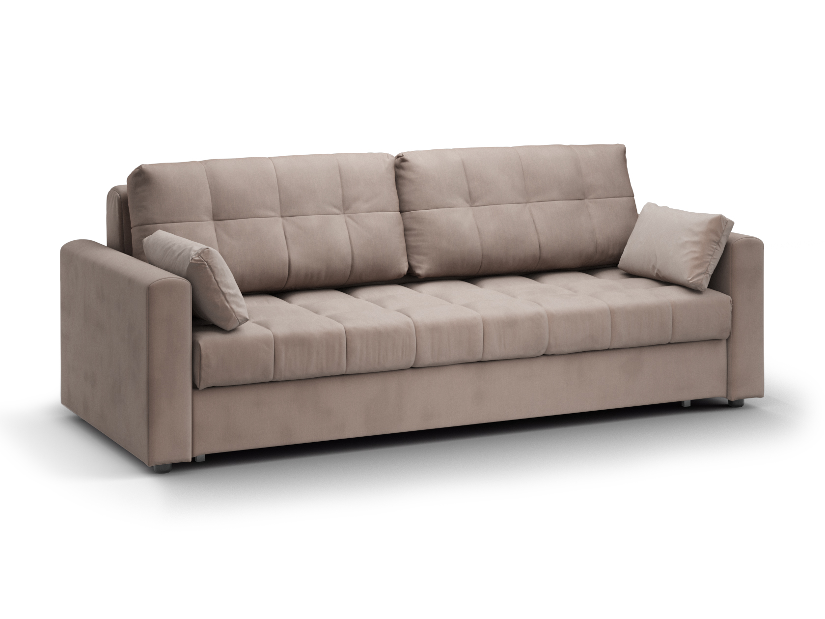 

Прямой диван Первый Мебельный Альдо Бежевый, велюр 160х200 см