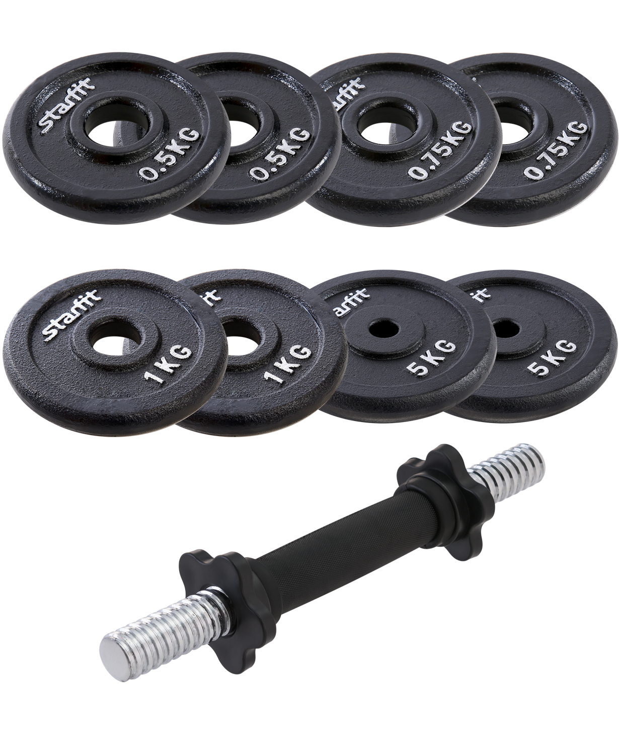 

Разборная гантель StarFit DB-713 1 x 16 кг, черный, DB-713