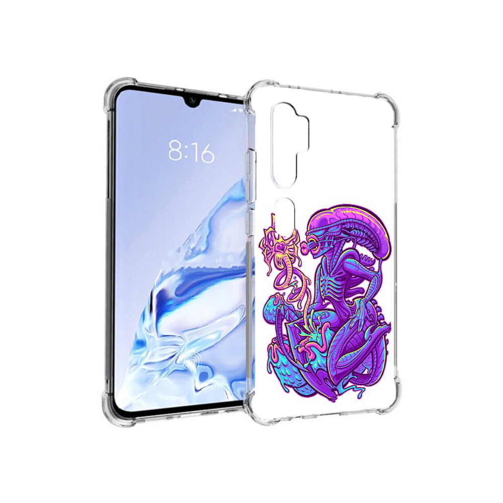 

Чехол MyPads Tocco для Xiaomi Mi Note 10 Pro чужой фиолетовый цвет (PT140314.290.693), Прозрачный, Tocco